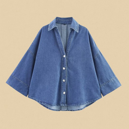Como Denim Blouse Blauw Dames | Mio Voir