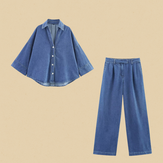 Como Denim Set Blauw Dames | Mio Voir