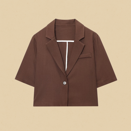 Modica Korte Blazer Bruin Dames | Mio Voir