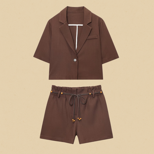 Modica Korte Set Bruin Dames | Mio Voir