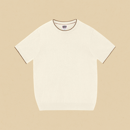 Torino Fijngebreid T-Shirt Heren | Mio Voir