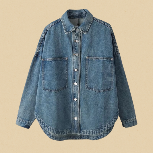 Napoli Oversized Denim Blouse Dames | Mio Voir