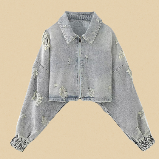 Torino Blauwe Denim Jas Dames | Mio Voir