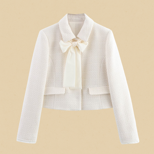 Venezia Crèmekleurig Bouclé Jasje Dames | Mio Voir